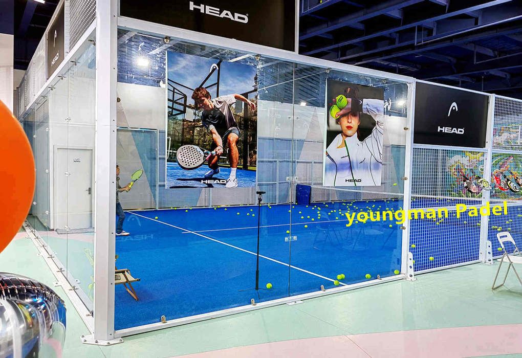 Panoramic Padel Court with Grass